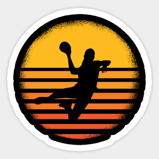 handball vintage woman Sticker